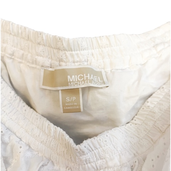 MICHAEL Michael kors Women’s white Off The Shoulder Eyelet Dress Size small - Picture 3 of 3